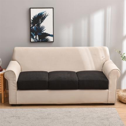 四季鹿 2023新款格格绒坐垫套 黑色