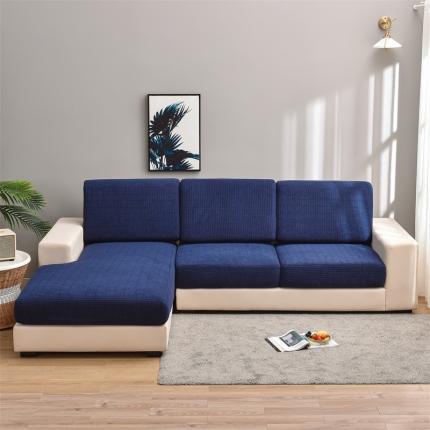 四季鹿 2023新款格格绒坐垫套 藏蓝色