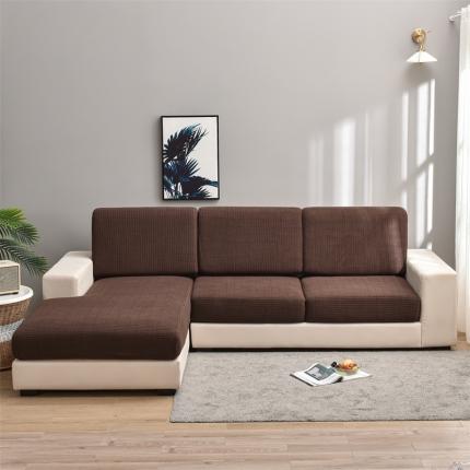 四季鹿 2023新款格格绒坐垫套 咖啡色