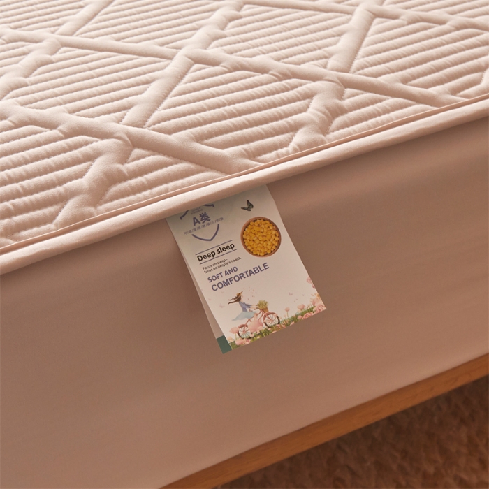 91家纺网 家纺一手货源 找家纺 总雯豆家纺 2025春秋冬季新品加厚款A类夹棉床笠纯色床垫保护罩