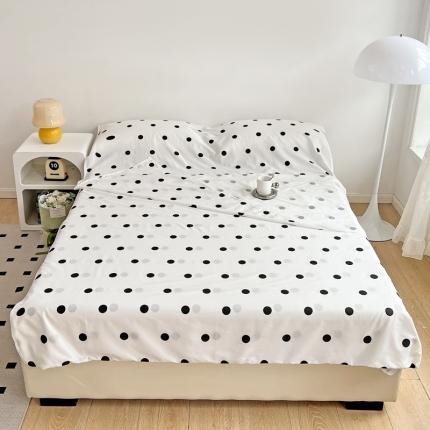 91家纺网 家纺一手货源 找家纺 梦家居 2023新款隔脏睡袋 波点米白