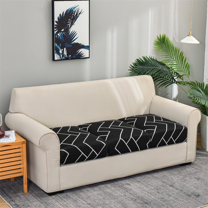 91家纺网 家纺一手货源 找家纺 （总）四季鹿 2023新款牛奶丝印花坐垫套单个沙发