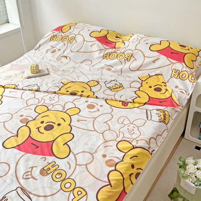 91家纺网 家纺一手货源 找家纺 梦家居 2023新款隔脏睡袋 维尼小熊