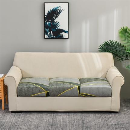 四季鹿 2023新款牛奶丝印花坐垫套单个沙发 绿格瑞