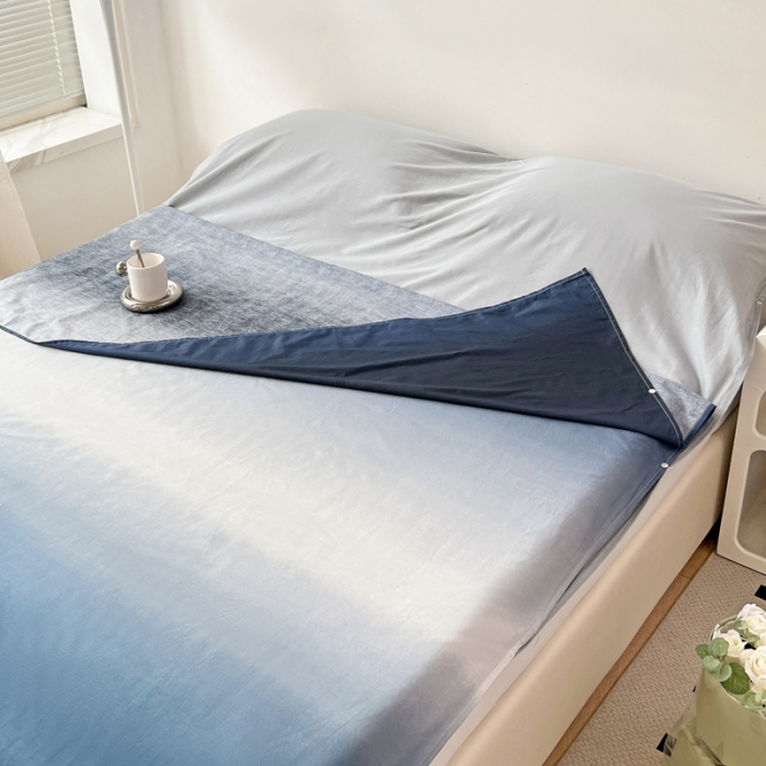 91家纺网 家纺一手货源 找家纺 梦家居 2023新款隔脏睡袋 星空蓝