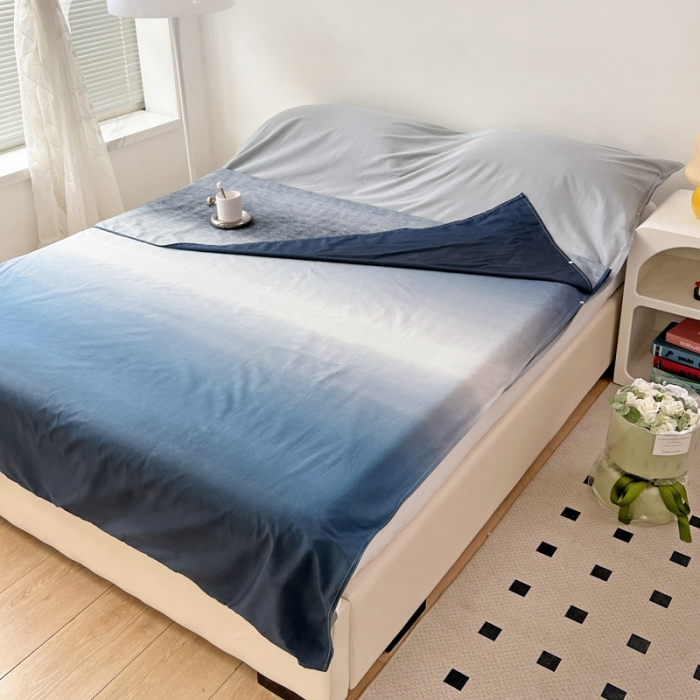 91家纺网 家纺一手货源 找家纺 梦家居 2023新款隔脏睡袋 星空蓝