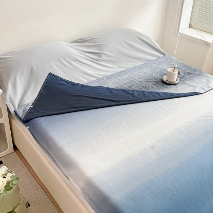 91家纺网 家纺一手货源 找家纺 梦家居 2023新款隔脏睡袋 星空蓝