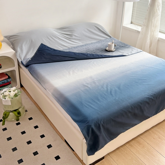 91家纺网 家纺一手货源 找家纺 梦家居 2023新款隔脏睡袋 星空蓝