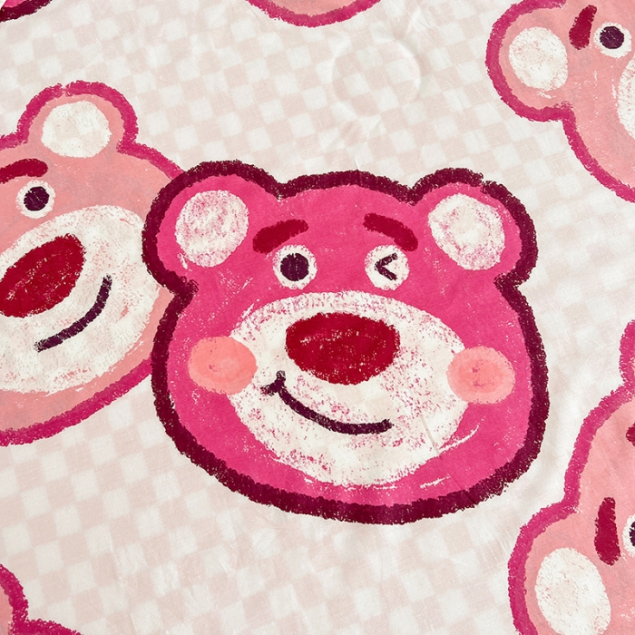 91家纺网 家纺一手货源 找家纺 梦家居 2023新款隔脏睡袋 草莓熊