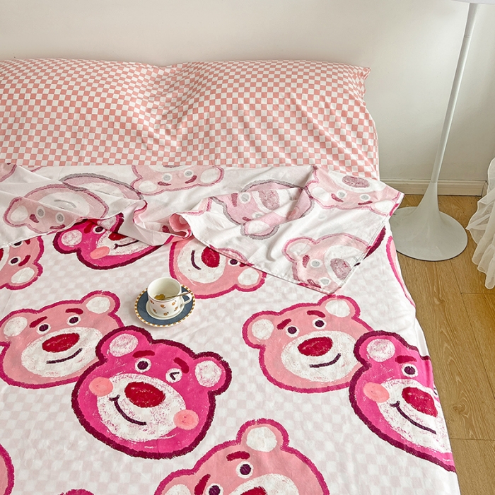 91家纺网 家纺一手货源 找家纺 梦家居 2023新款隔脏睡袋 草莓熊