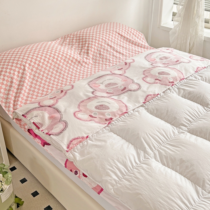 91家纺网 家纺一手货源 找家纺 梦家居 2023新款隔脏睡袋 草莓熊