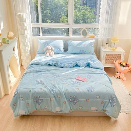 91家纺网 家纺一手货源 找家纺 （总）慕尚  2025新款满天星凉席夏被组合四件套