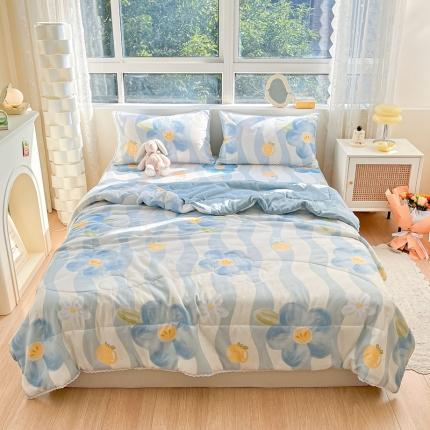 91家纺网 家纺一手货源 找家纺 （总）慕尚  2025新款满天星凉席夏被组合四件套