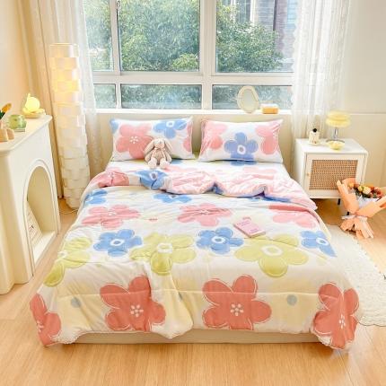 91家纺网 家纺一手货源 找家纺 （总）慕尚  2025新款满天星凉席夏被组合四件套