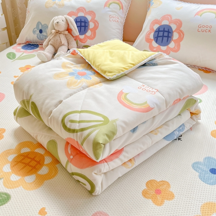 91家纺网 家纺一手货源 找家纺 慕尚  2025新款满天星凉席夏被组合四件套 缤纷生活