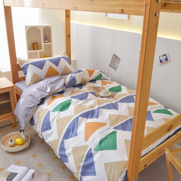 91家纺网 家纺一手货源 找家纺 卡迪亚 2023新款学生单人全棉三件套 戈雅