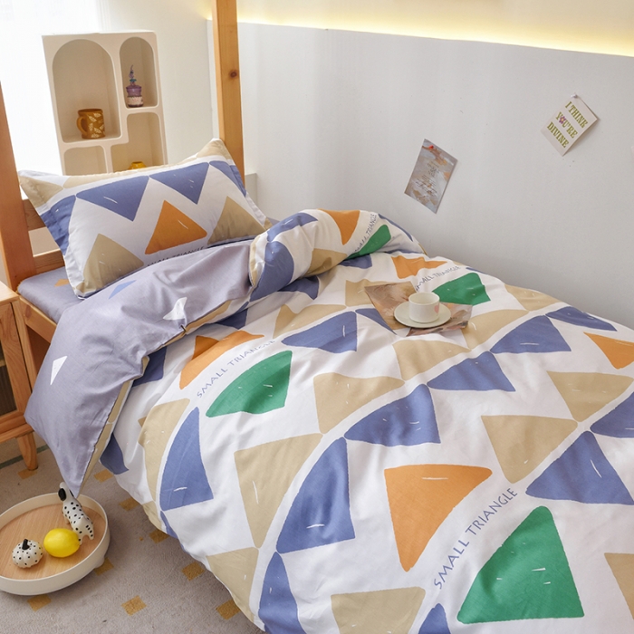 91家纺网 家纺一手货源 找家纺 卡迪亚 2023新款学生单人全棉三件套 戈雅