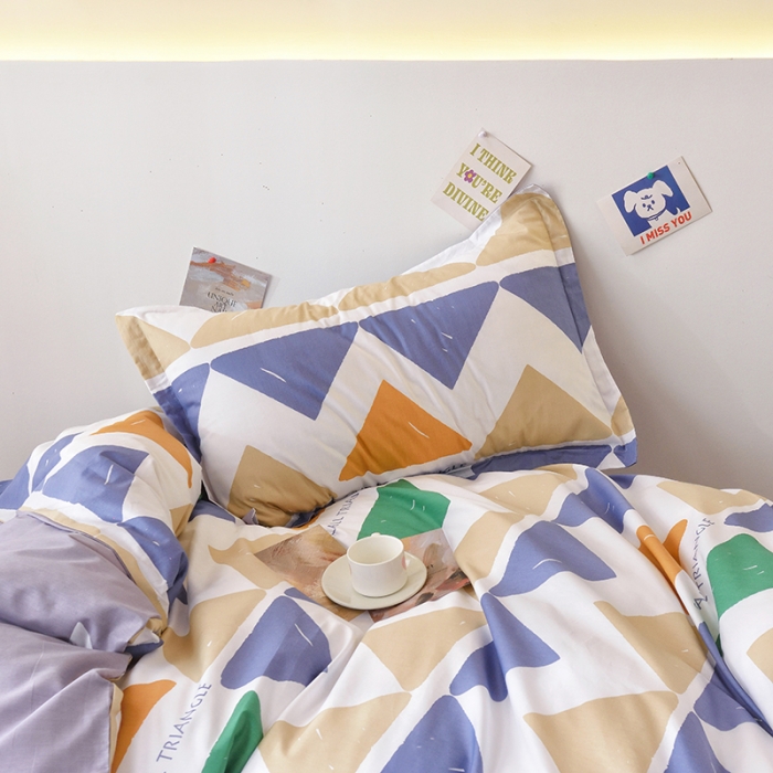 91家纺网 家纺一手货源 找家纺 卡迪亚 2023新款学生单人全棉三件套 戈雅