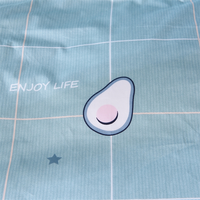 91家纺网 家纺一手货源 找家纺 卡迪亚 2023新款学生单人全棉三件套 牛油果