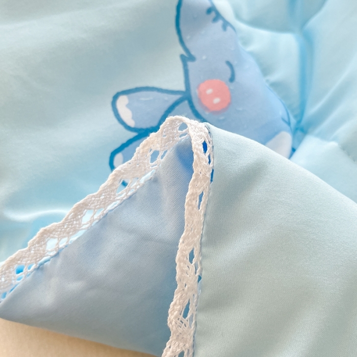 91家纺网 家纺一手货源 找家纺 慕尚  2025新款满天星凉席夏被组合四件套 萌小象