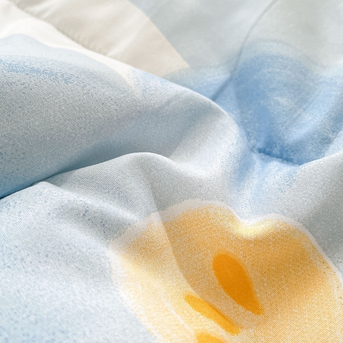 91家纺网 家纺一手货源 找家纺 慕尚  2025新款满天星凉席夏被组合四件套 柠檬花