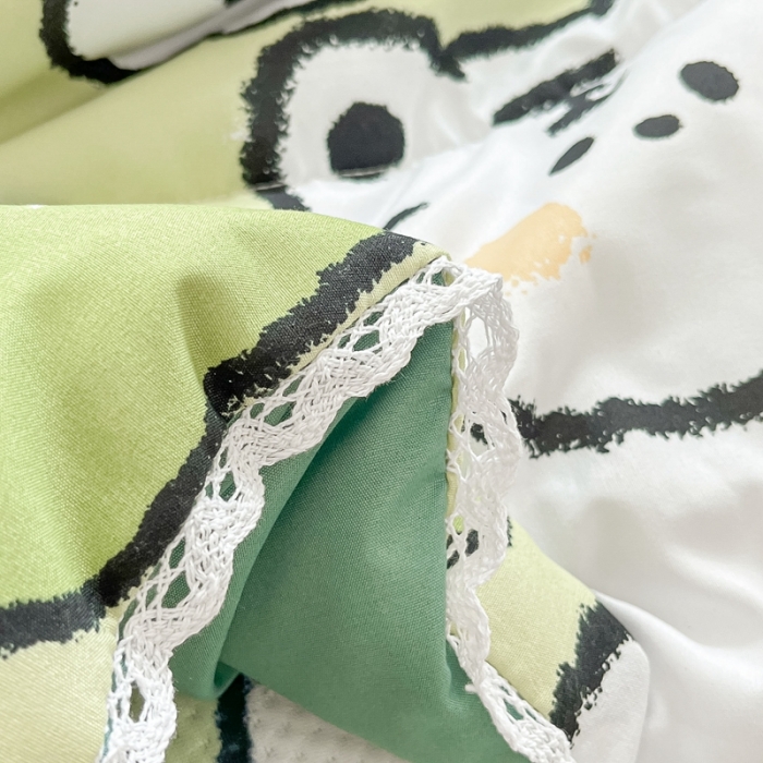 91家纺网 家纺一手货源 找家纺 慕尚  2025新款满天星凉席夏被组合四件套 微笑兔兔