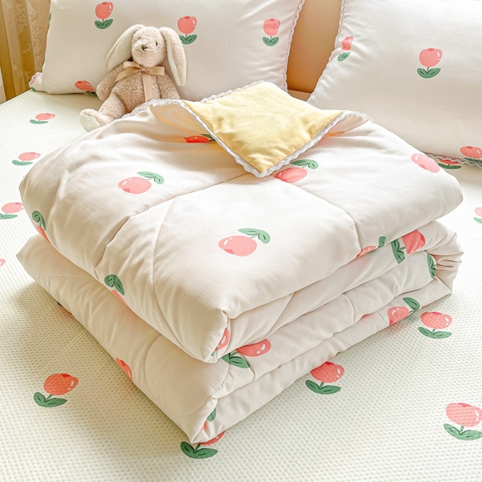 91家纺网 家纺一手货源 找家纺 慕尚  2025新款满天星凉席夏被组合四件套 郁金香