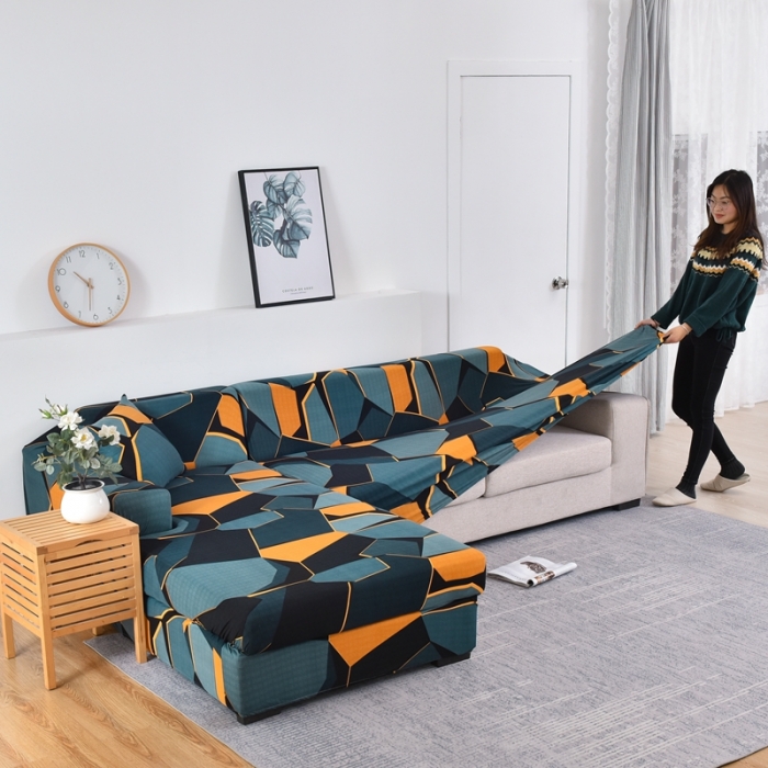 91家纺网 家纺一手货源 找家纺 四季鹿 2023新款牛奶丝组合沙发套 四维空间