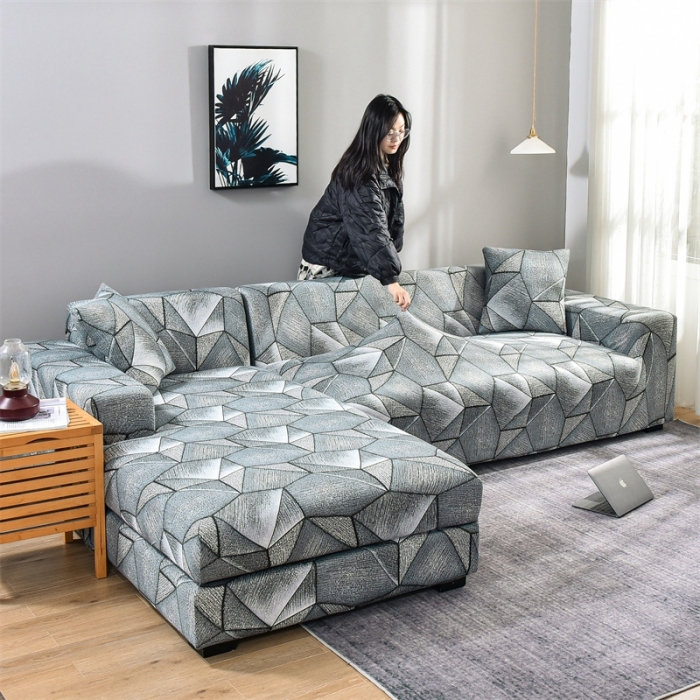 91家纺网 家纺一手货源 找家纺 四季鹿 2023新款牛奶丝组合沙发套 素描