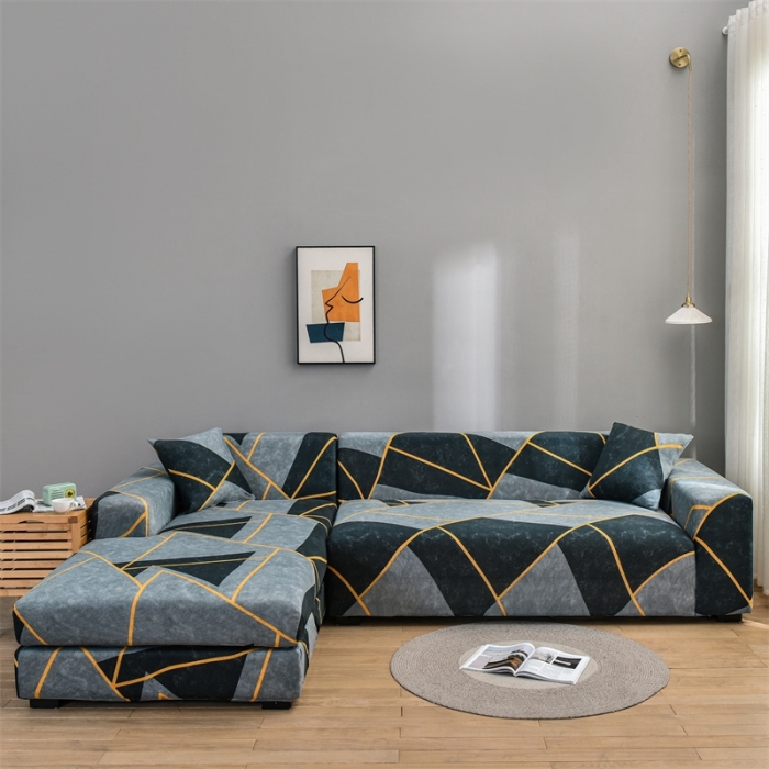 91家纺网 家纺一手货源 找家纺 四季鹿 2023新款牛奶丝组合沙发套 维克