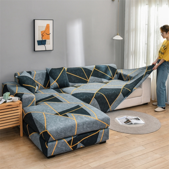 91家纺网 家纺一手货源 找家纺 四季鹿 2023新款牛奶丝组合沙发套 维克