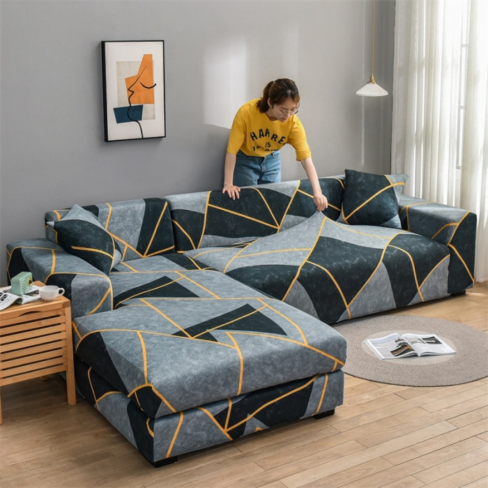 91家纺网 家纺一手货源 找家纺 四季鹿 2023新款牛奶丝组合沙发套 维克