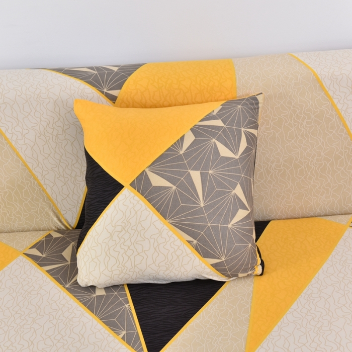 91家纺网 家纺一手货源 找家纺 四季鹿 2023新款牛奶丝组合沙发套 纹理