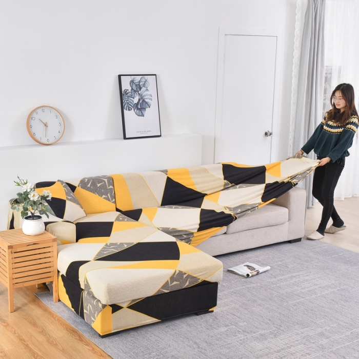 91家纺网 家纺一手货源 找家纺 四季鹿 2023新款牛奶丝组合沙发套 纹理