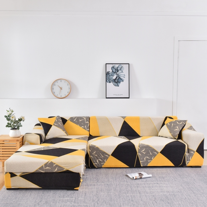 91家纺网 家纺一手货源 找家纺 四季鹿 2023新款牛奶丝组合沙发套 纹理