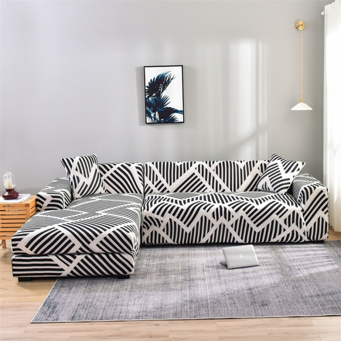 91家纺网 家纺一手货源 找家纺 四季鹿 2023新款牛奶丝组合沙发套 沃特