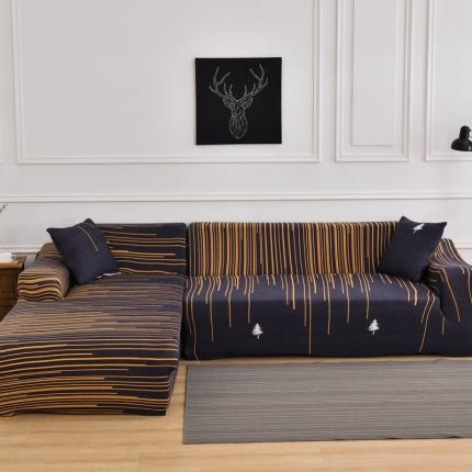 四季鹿 2023新款牛奶丝组合沙发套 烟花树