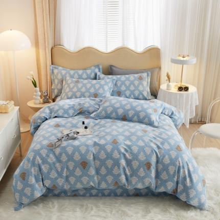 91家纺网 家纺一手货源 找家纺 （总）金纱玉纺家纺 2024新款加厚AB版四件套