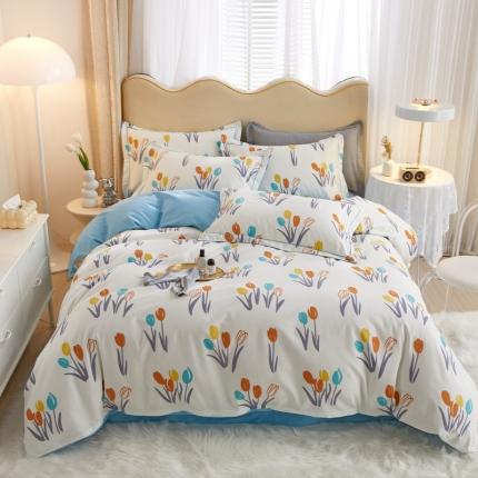 91家纺网 家纺一手货源 找家纺 （总）金纱玉纺家纺 2024新款加厚AB版四件套