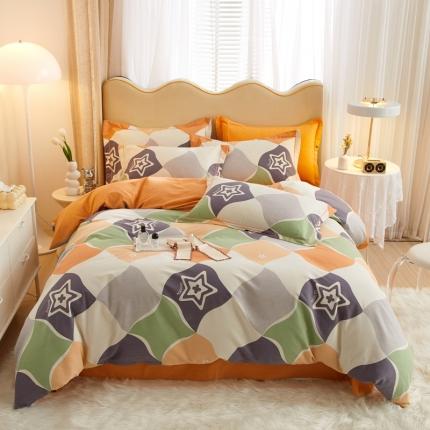 91家纺网 家纺一手货源 找家纺 （总）金纱玉纺家纺 2024新款加厚AB版四件套