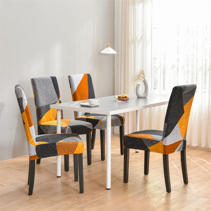 91家纺网 家纺一手货源 找家纺 四季鹿 2023新款牛奶丝椅子套座椅套 三角拼块