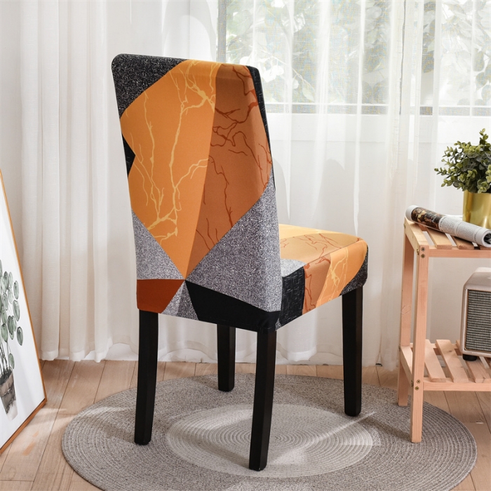 91家纺网 家纺一手货源 找家纺 四季鹿 2023新款牛奶丝椅子套座椅套 三角拼块