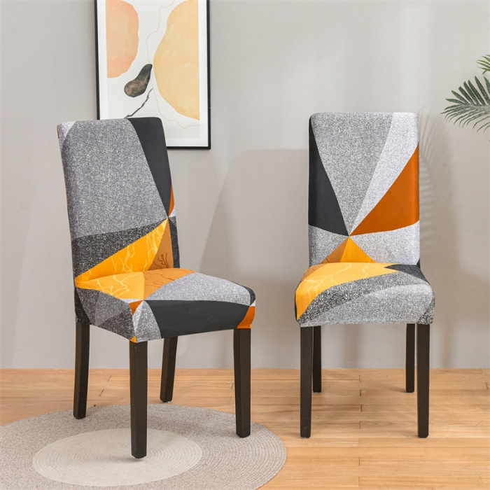 91家纺网 家纺一手货源 找家纺 四季鹿 2023新款牛奶丝椅子套座椅套 三角拼块