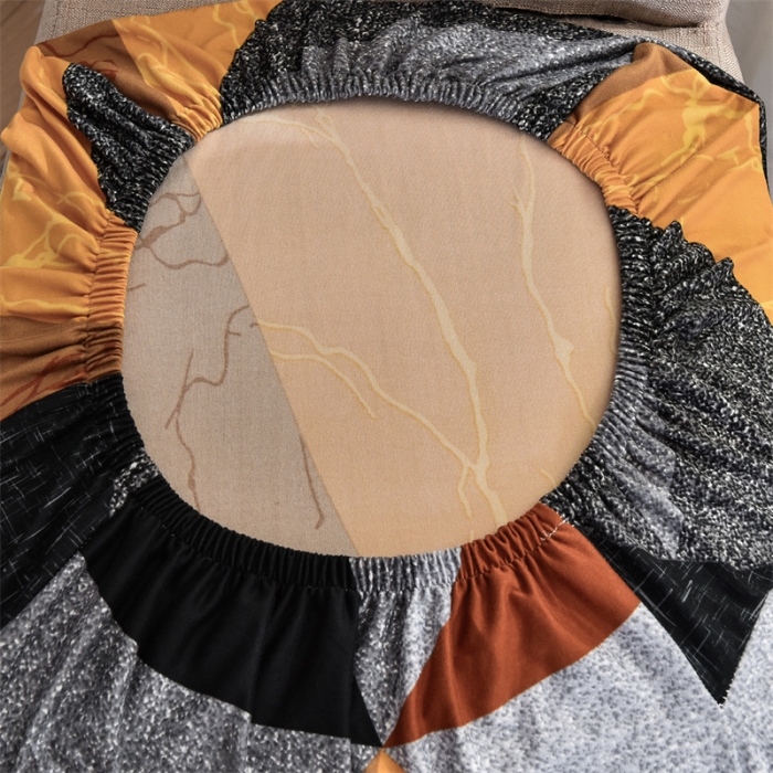 91家纺网 家纺一手货源 找家纺 四季鹿 2023新款牛奶丝椅子套座椅套 三角拼块