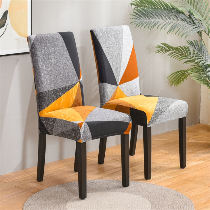 91家纺网 家纺一手货源 找家纺 四季鹿 2023新款牛奶丝椅子套座椅套 三角拼块