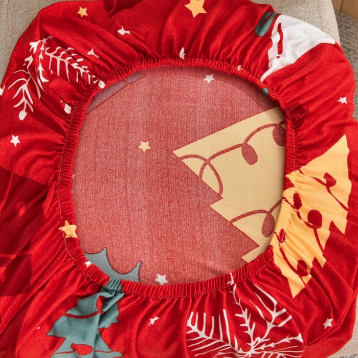 91家纺网 家纺一手货源 找家纺 四季鹿 2023新款牛奶丝椅子套座椅套 圣诞礼物