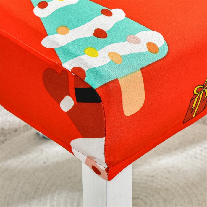91家纺网 家纺一手货源 找家纺 四季鹿 2023新款牛奶丝椅子套座椅套 圣诞企鹅