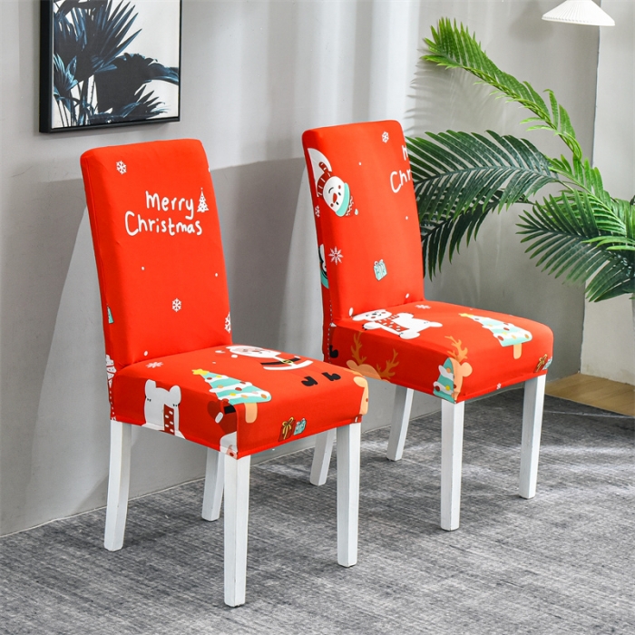91家纺网 家纺一手货源 找家纺 四季鹿 2023新款牛奶丝椅子套座椅套 圣诞企鹅