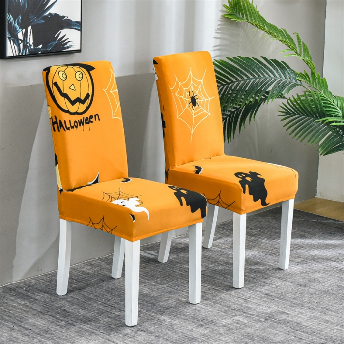 91家纺网 家纺一手货源 找家纺 四季鹿 2023新款牛奶丝椅子套座椅套 万圣节