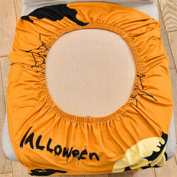 91家纺网 家纺一手货源 找家纺 四季鹿 2023新款牛奶丝椅子套座椅套 万圣节